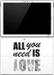 All You Need Is Love BW Surface Pro (2017) Skin